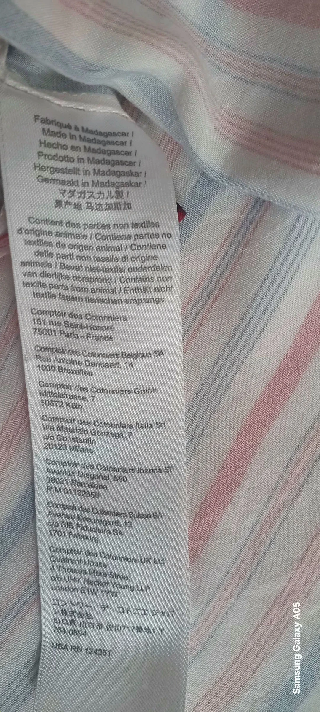 Chemise Comptoir Des Cotonniers •FR 40•Fabricação Madagascar – photo 13